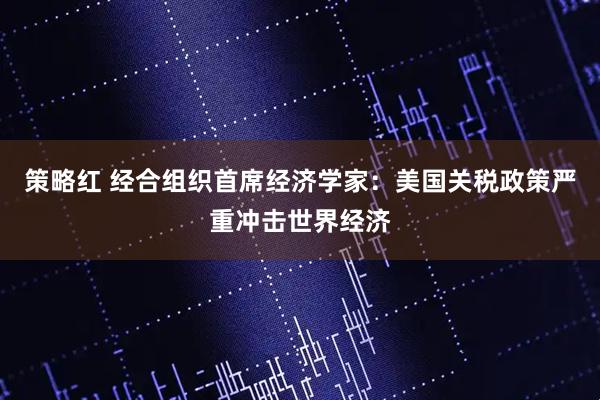 策略红 经合组织首席经济学家：美国关税政策严重冲击世界经济