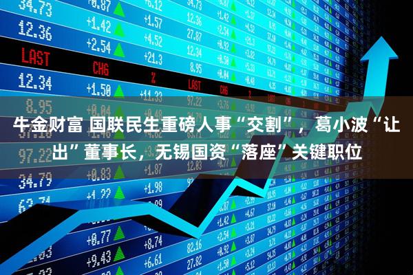 牛金财富 国联民生重磅人事“交割”，葛小波“让出”董事长，无锡国资“落座”关键职位